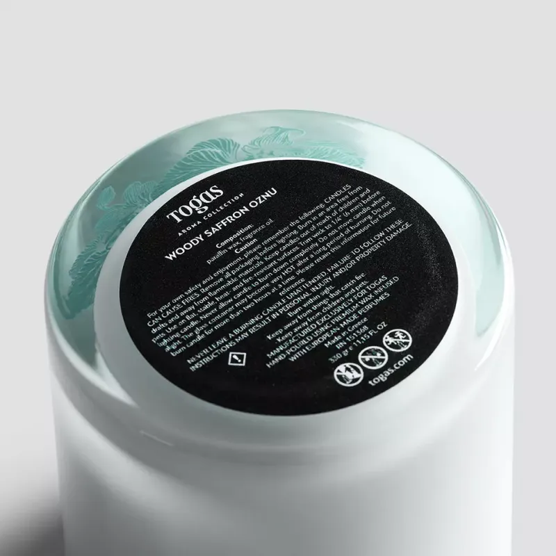 Scented candle WOODY SAFFROM OZNU