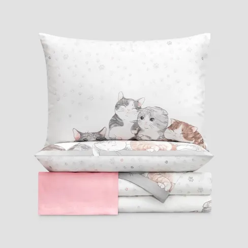 Bed linen set for kids KITTY