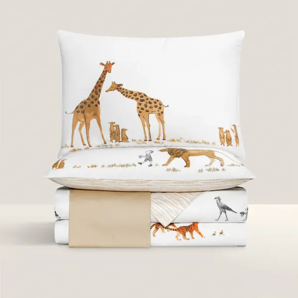 Bed linen set for kids SAFARI